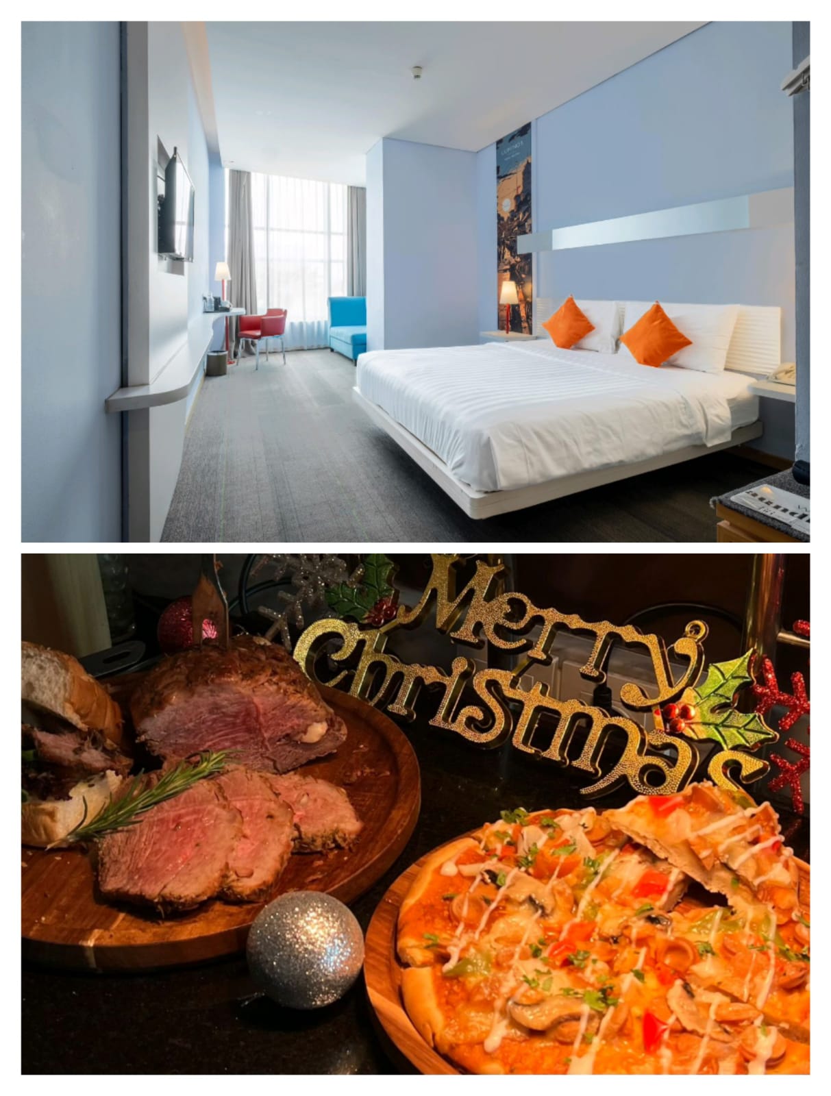 Kamar dan suguhan kuliner di Luminor Hotel Metro Indah Bandung