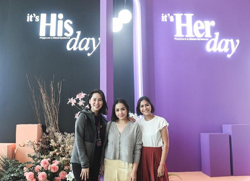 Kiri ke kanan : Edwina Tirta, Nagita Slavina, Caca Tengker