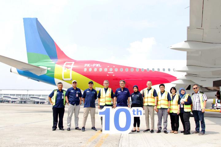 PELITA Air merayakan kedatangan pesawat Airbus A320 ke-10 dalam armadanya.