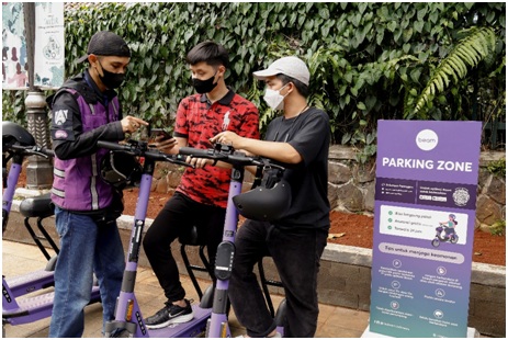 Beam Rapid Response Ranger bersama dengan pengguna Beam Mobility.  