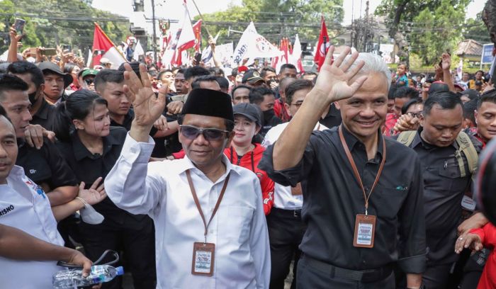 Pasangan capres dan cawapres Ganjar Pranowo-Mahfud MD (Gama)