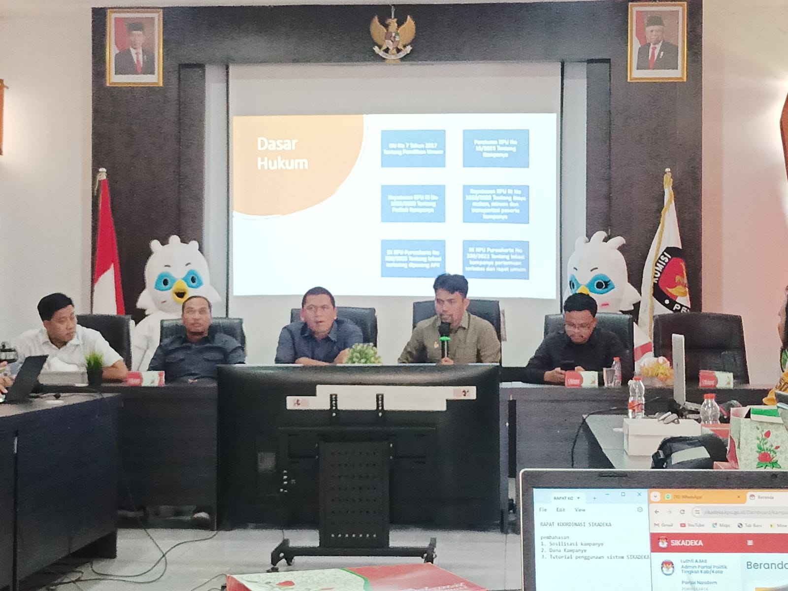 KPU Purwakarta menggelar rapat koordinasi bersama partai politik