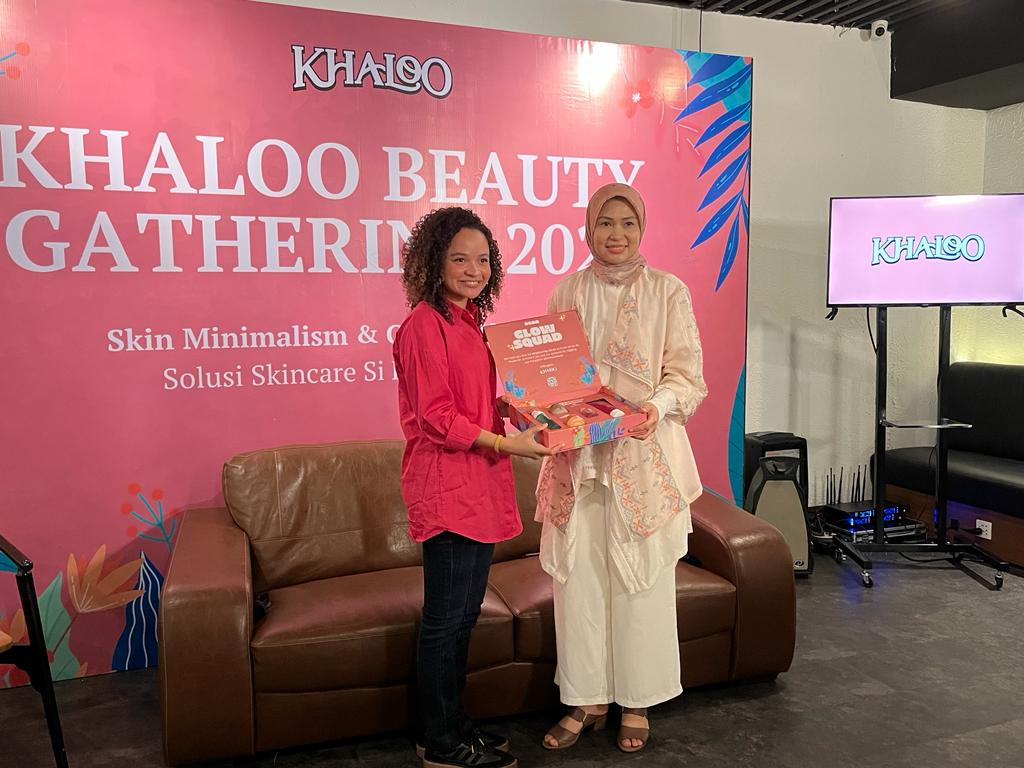 Acara Khaloo Beauty Gathering di Jakarta, Rabu (22/11).  