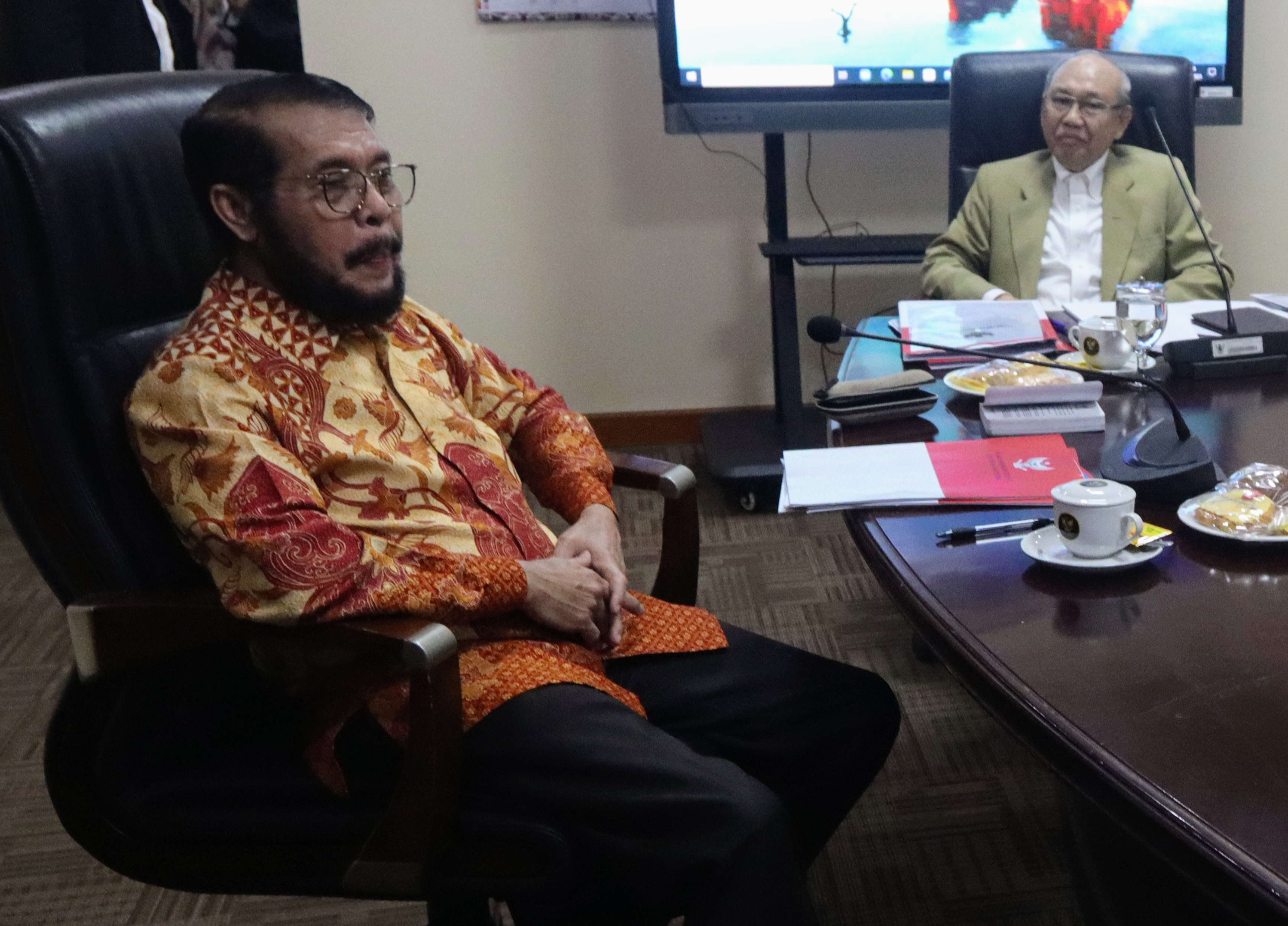 Ketua MK Anwar Usman saat menjalani pemeriksaan oleh Majelis Kehormatan MK