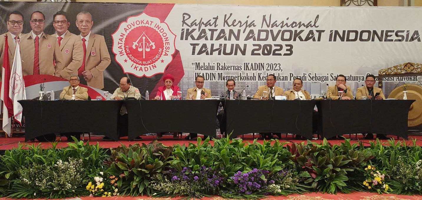 Rakernas Ikatan Advokat Indonesia Tahun 2023 di Jakarta, Jumat (17/11).