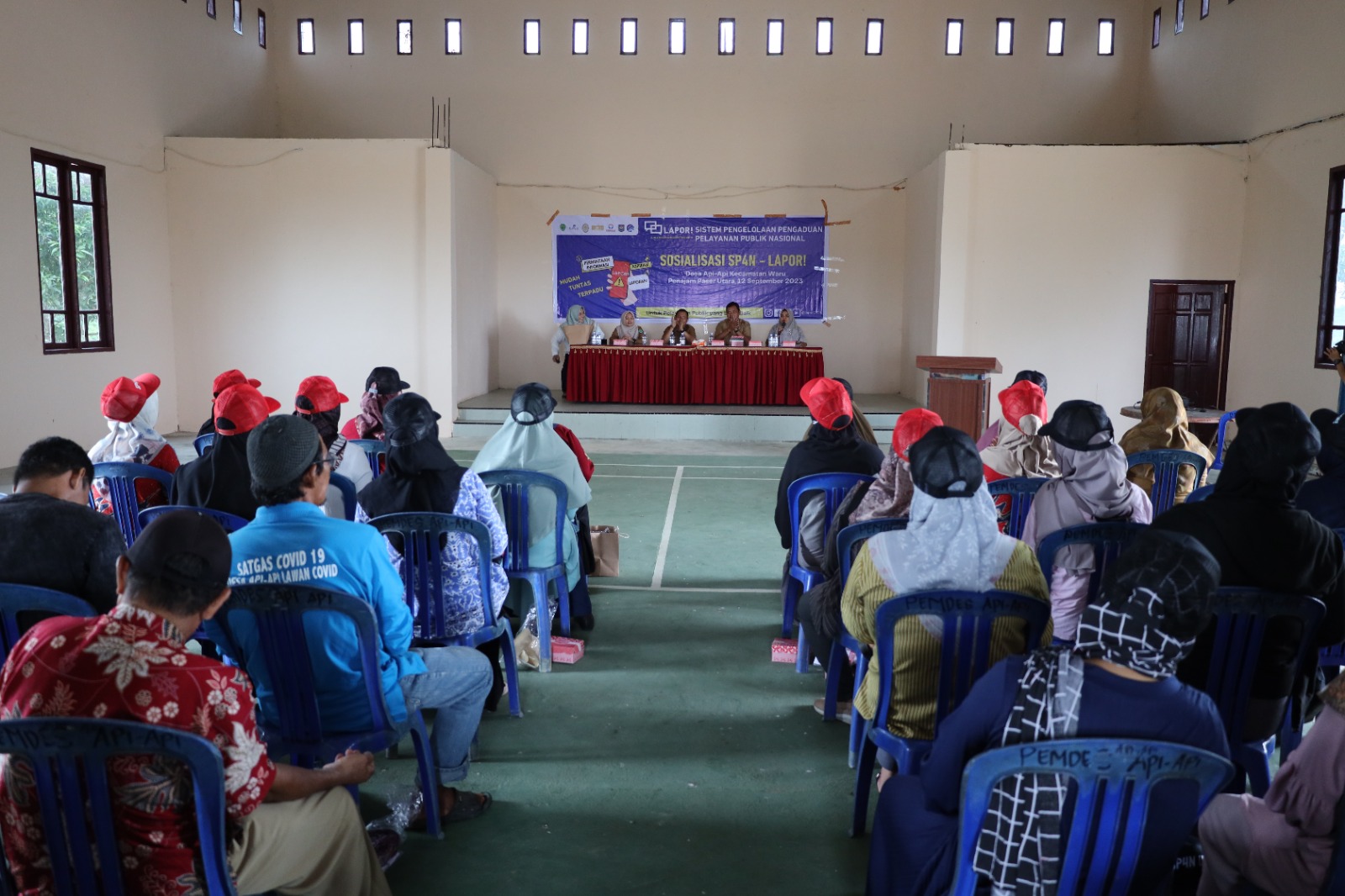 Diskominfo Kaltim kembali menggelar kegiatan Sosialisasi (SP4N-LAPOR!) di Desa Api-api, Waru, Penajam Paser Utara, Kaltim.