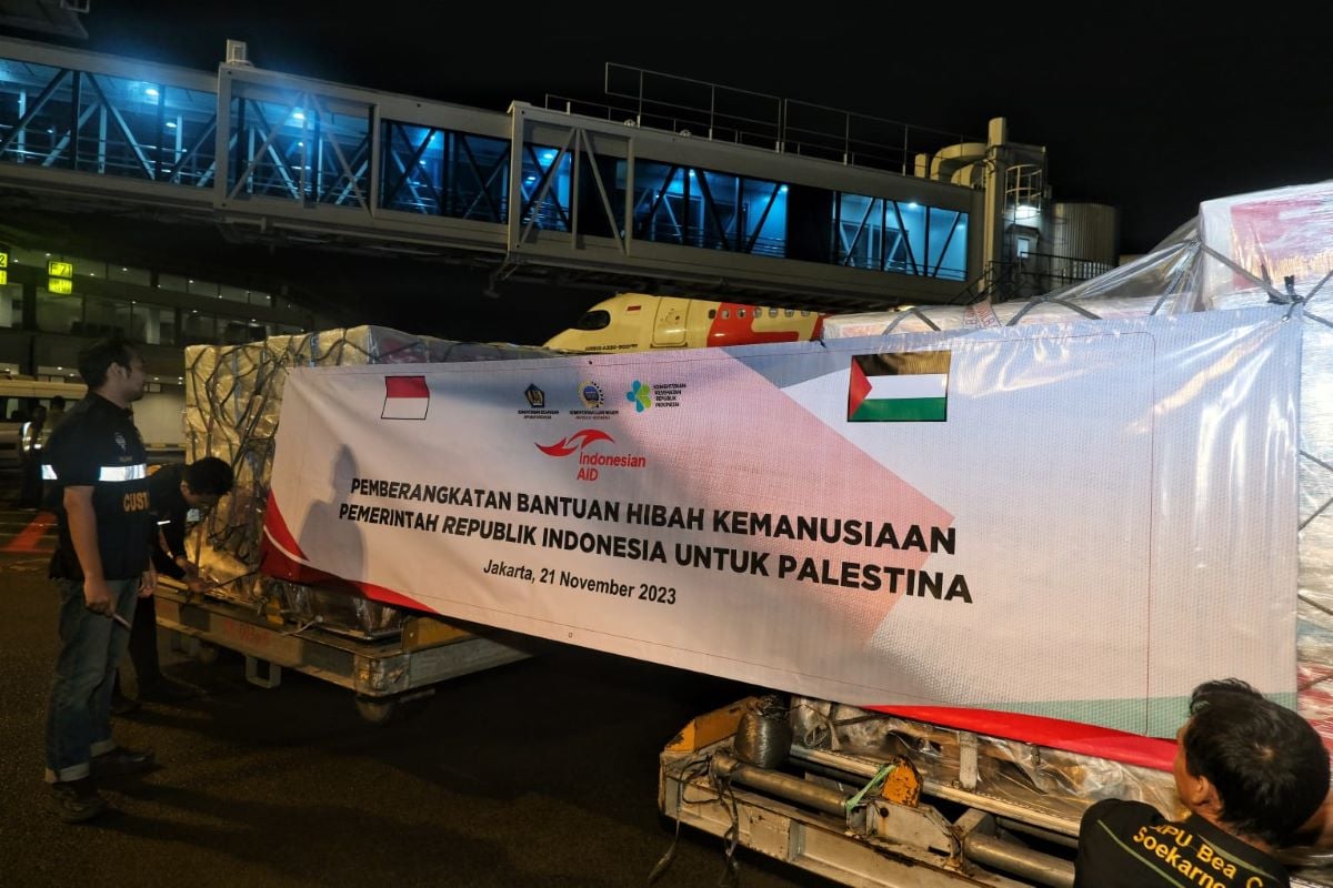 Bantuan kemanusiaan dari LDKPI siap diberangkatkan ke Palestina melalui Mesir.