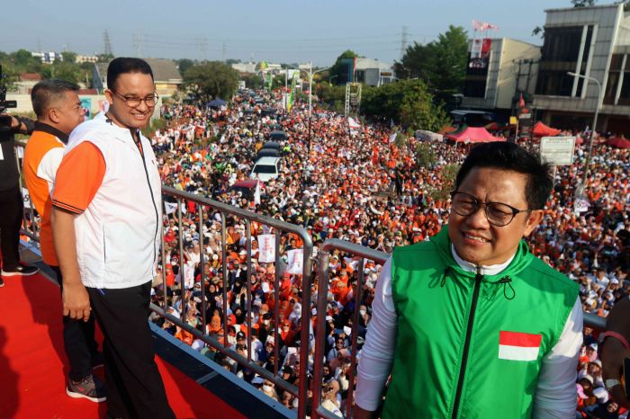 Pasangan bakal capres dan cawapres Anies Baswedan dan Muhaimin Iskandar