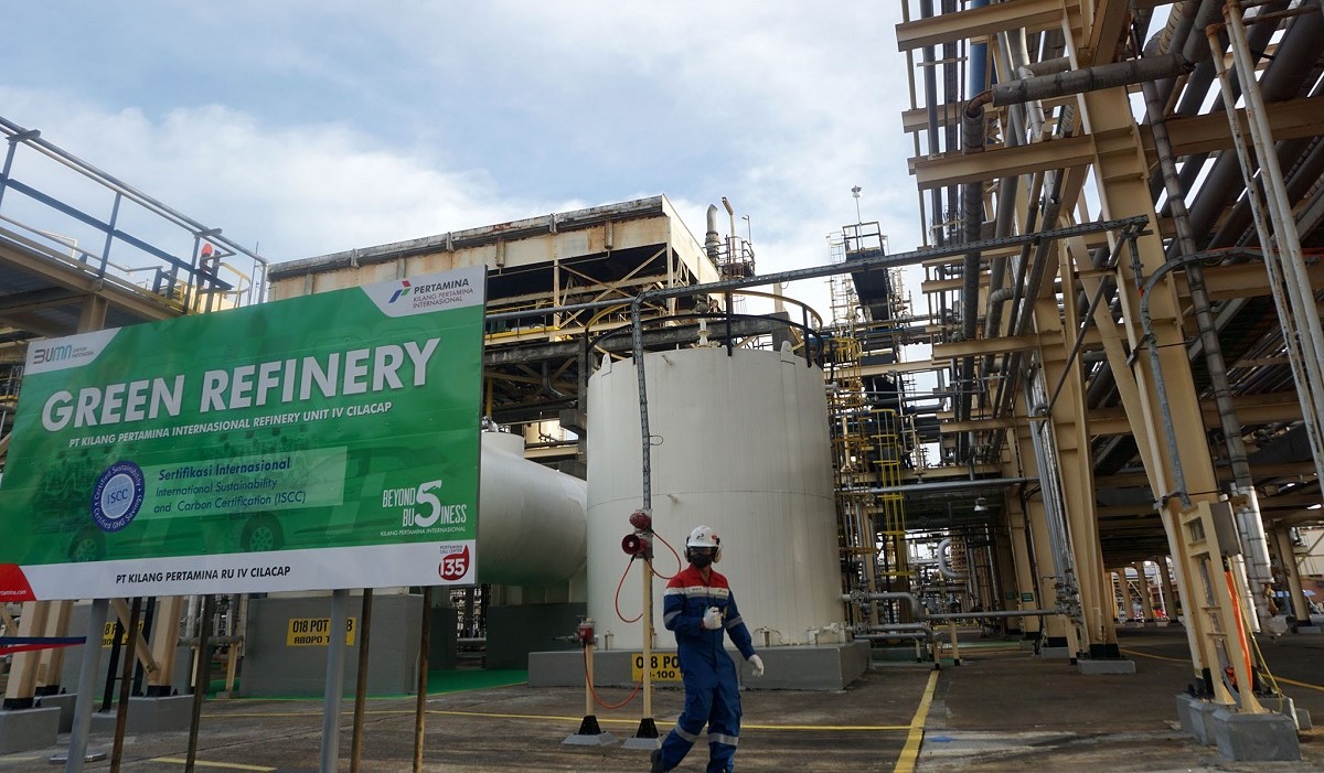 Green Refinery milik Pertamina RU Cilacap yang memproduksi bioavtur dan green diesel
