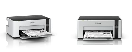 Printer EcoTank Monokrom M1100 dan Printer EcoTank Monokrom M1120 dari Epson.
