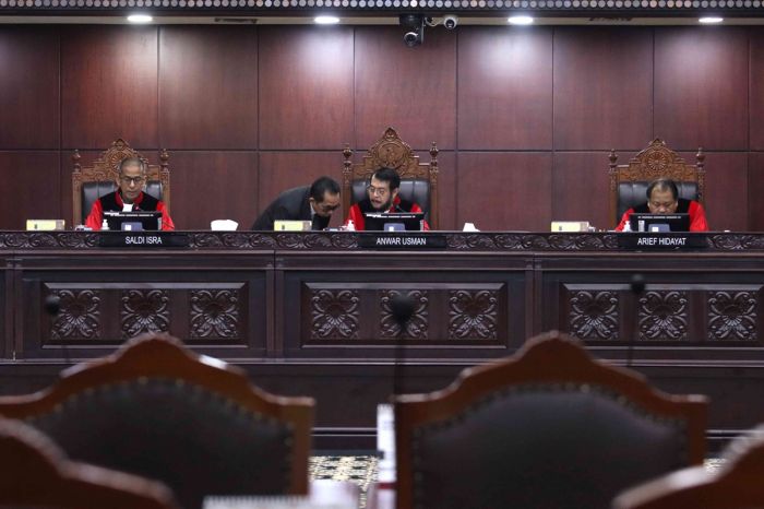 Suasana sidang di Mahkamah Konstitusi