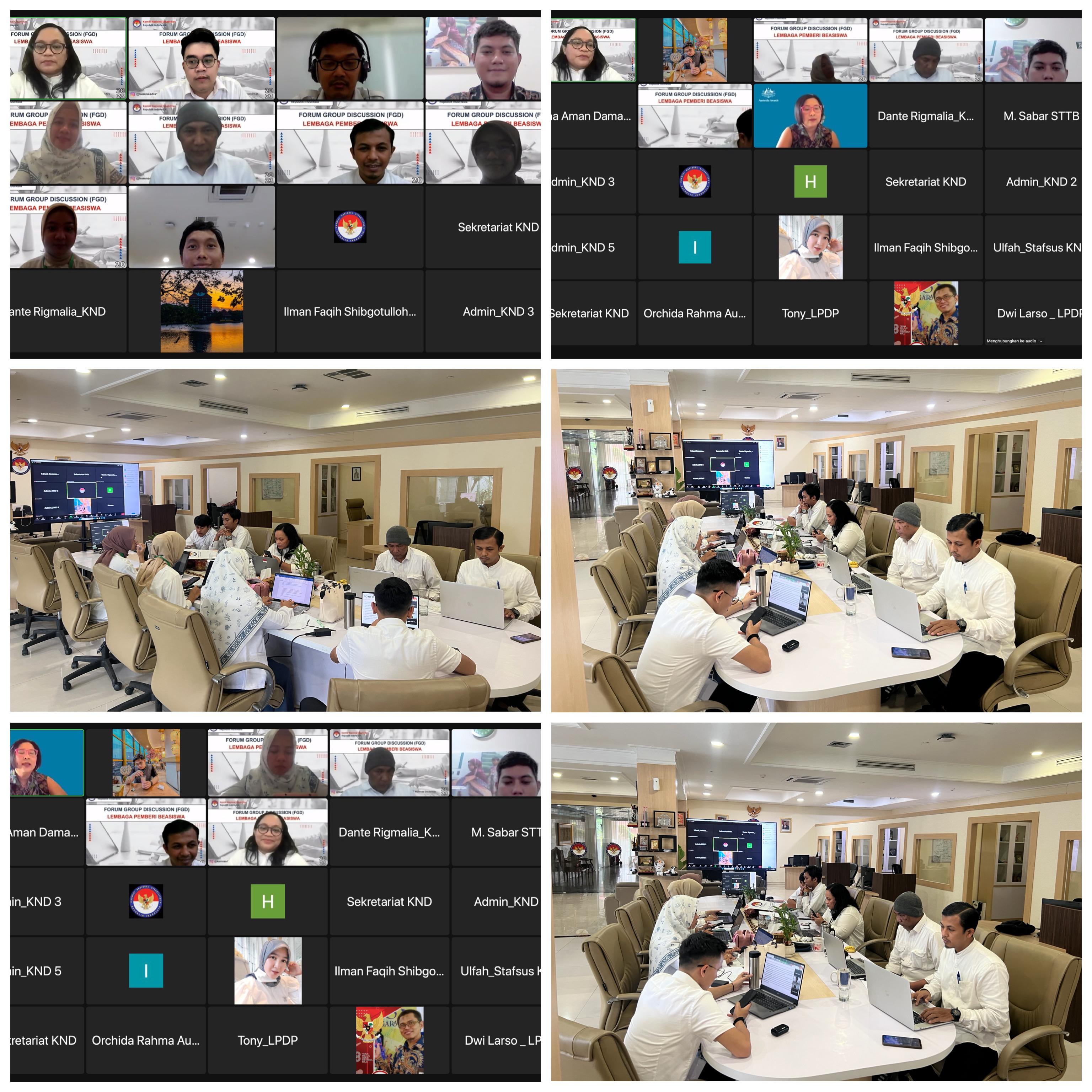 Komisi Nasional Disabilitas (KND) mengadakan Focus Group Discussion bersama para penyedia beasiswa baik di dalam maupun di luar negeri.