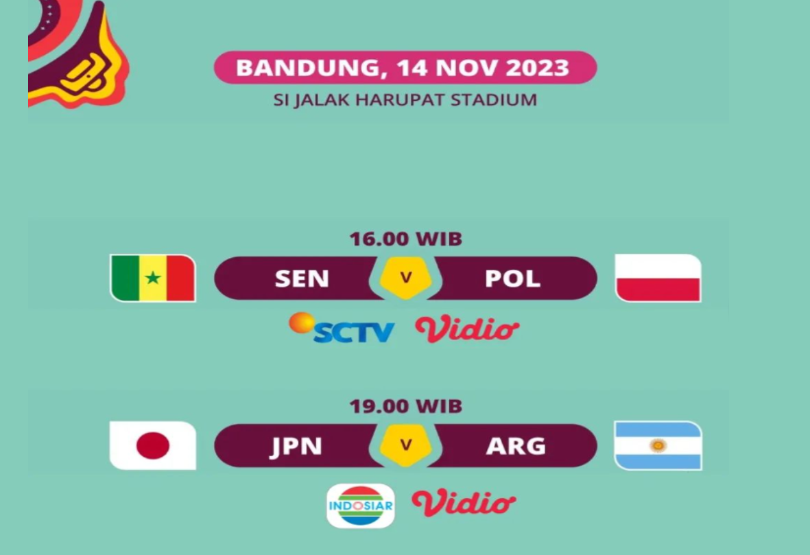 Duel U-17 Argentina vs Jepang akan berlangsung di Stadion Si Jalak Harupat, Bandung, Selasa (14/11). 