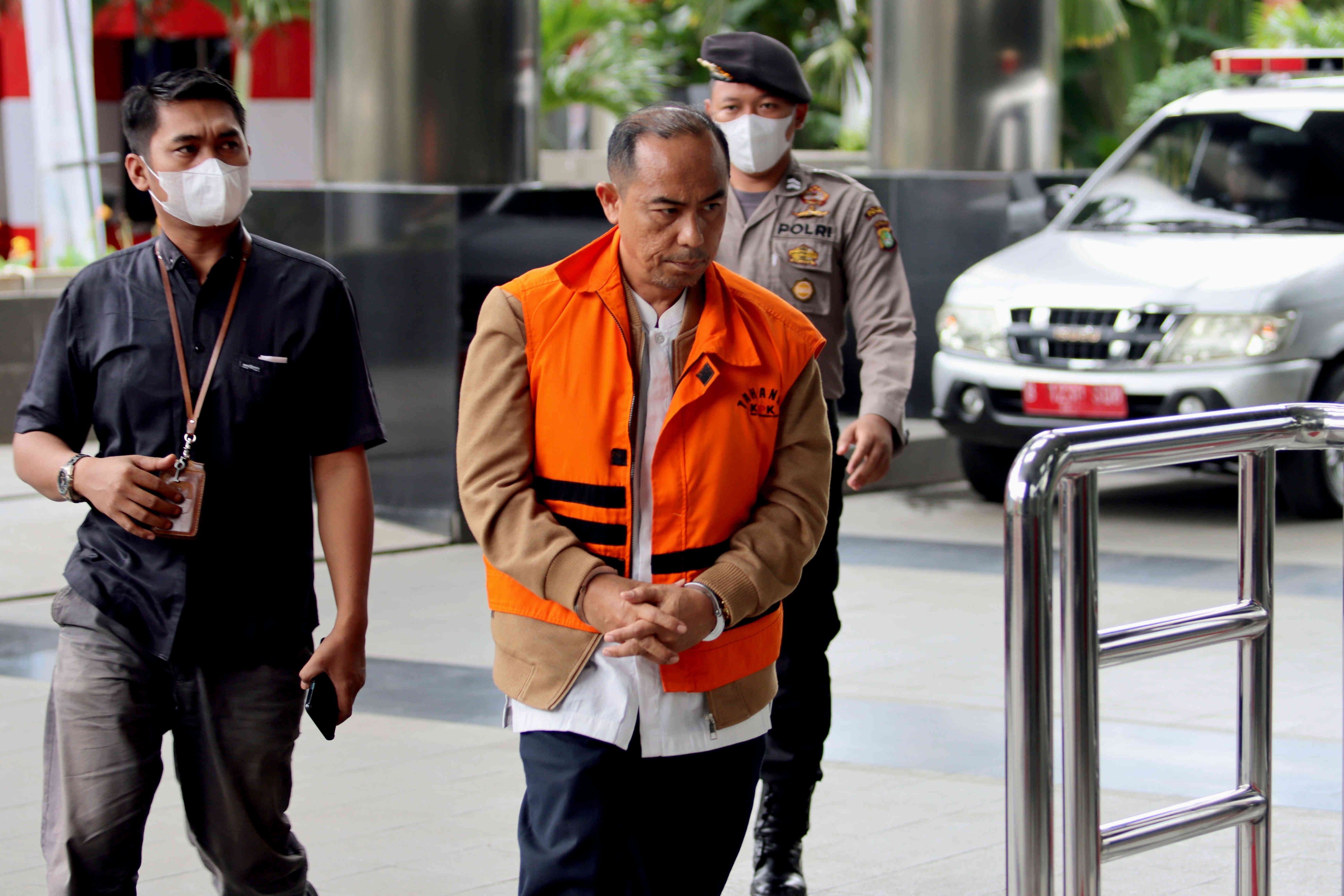 Pemeriksaan tersangka Gazalba Saleh di Gedung KPK, Jakarta, pada Februari 2023.