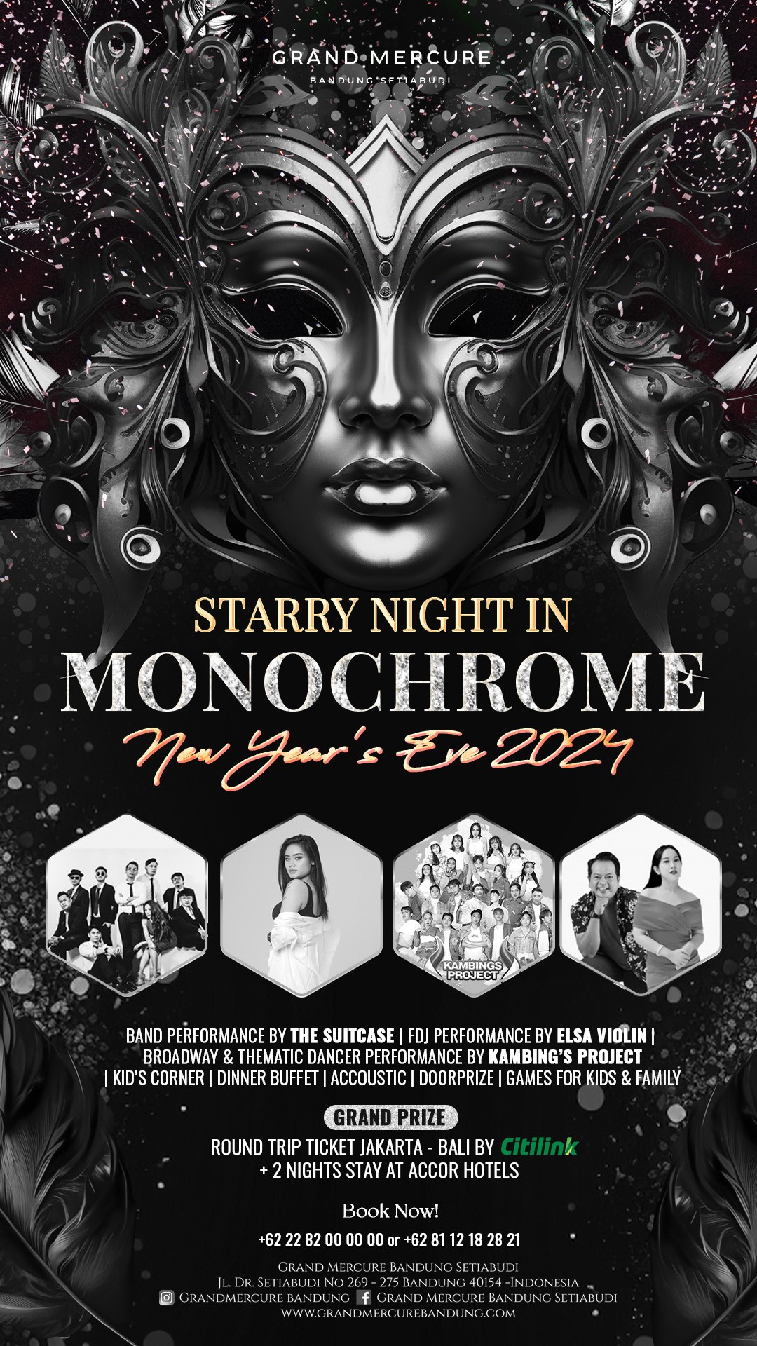 Sambut Tahun 2024, Grand Mercure Bandung Setiabudi Gelar 'Starry Night in Monochrome’ 