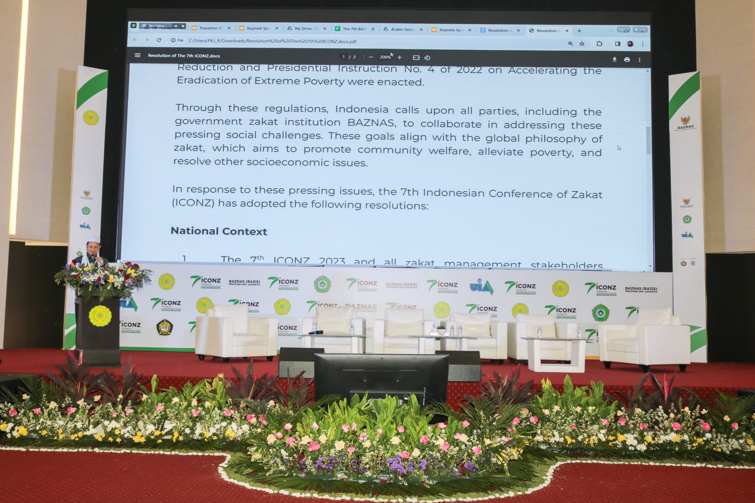 Baznas RI menyelenggarakan konferensi tentang zakat di Gedung Cendekia, Universitas Muhammadiyah Jakarta, 7-8 November.