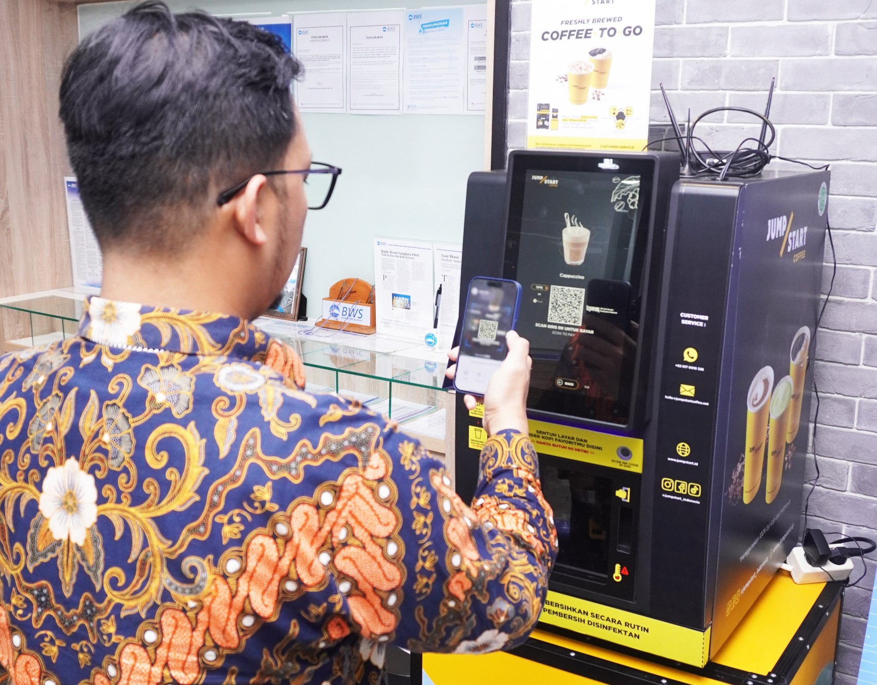 Saat ini BWS telah memiliki fitur pembayaran melalui QRIS yang dapat digunakan dalam aplikasi BWS Mobile.