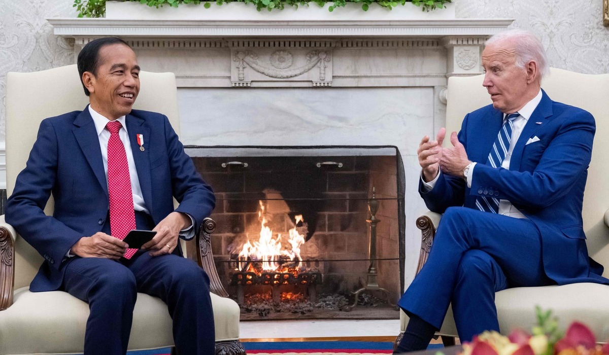 Presiden Joko Widodo bersama Presiden AS Joe Biden di Gedung Putih, Selasa, 14 November 2023.