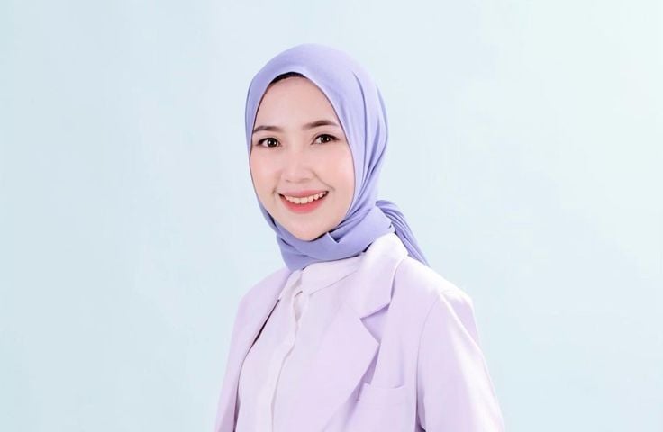 Dokter Vivi Mamonto yang juga dikenal sebagai kreator konten dan Tiktoker yang membagikan tentang edukasi kesehatan.