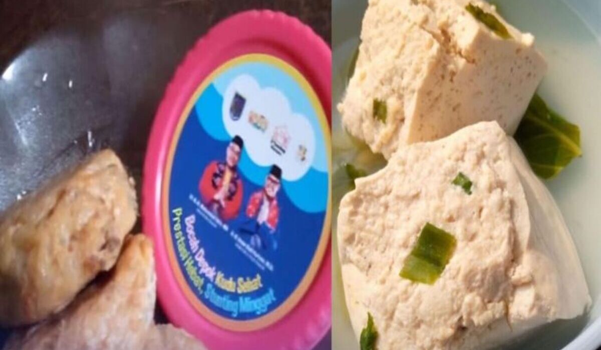 Menu PMT untuk cegah stunting di Depok yang viral.