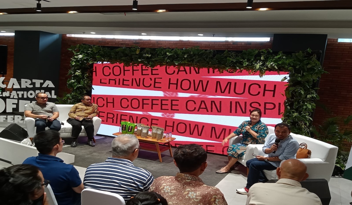 Salah satu sesi diskusi di ajang Jakarta International Coffee Conference