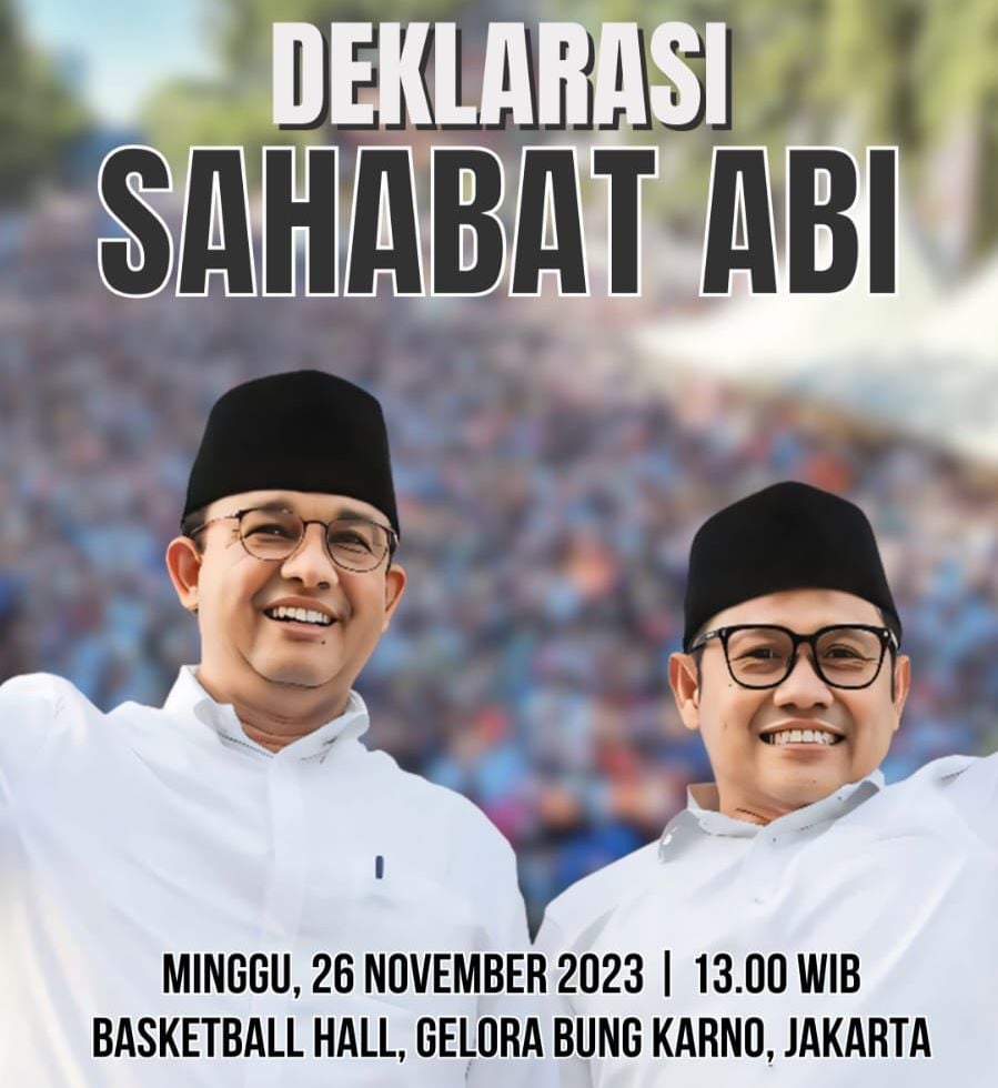 Deklarasi Sahabat ABI diHall Basket Senayan pada hari Minggu (26/11/2023)