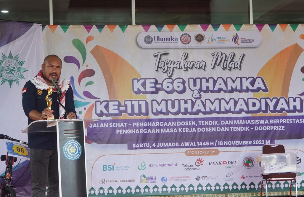 Abdillah Onim, alumnus Fakultas Agama Islam (FAI) Uhamka yang menjadi relawan di Palestina. 