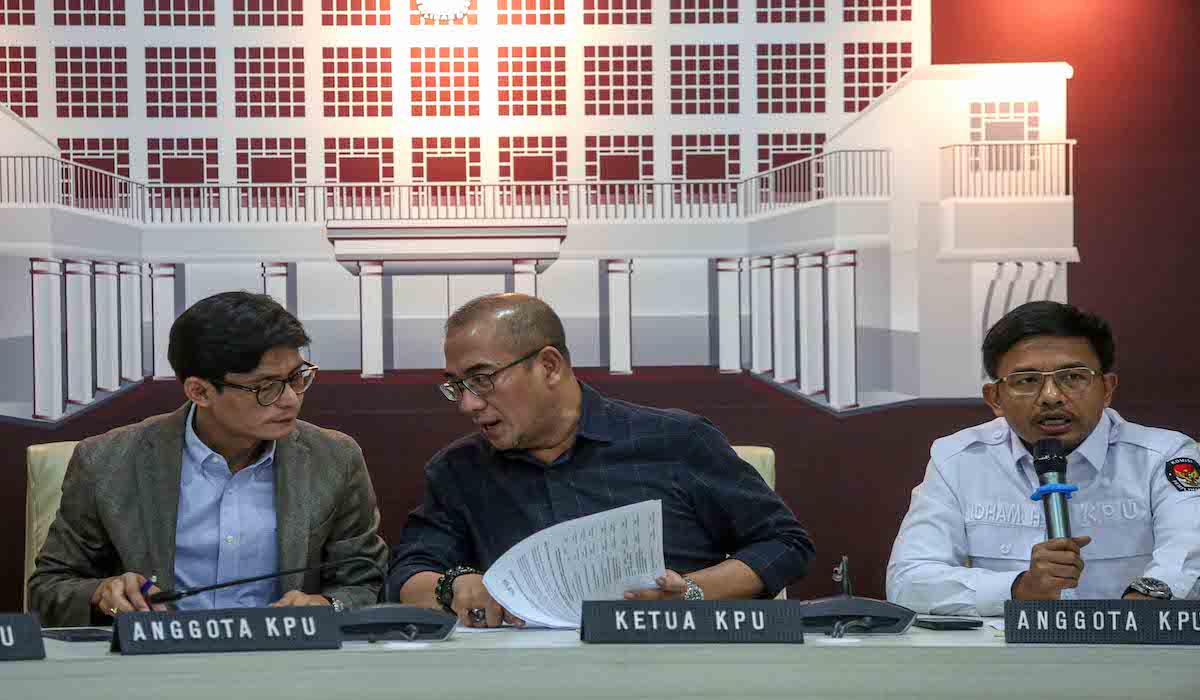 Anggota KPU Idham Holik menyampaikan, pengundian nomor urut Capres-Cawapres dilakukan Selasa (14/11)