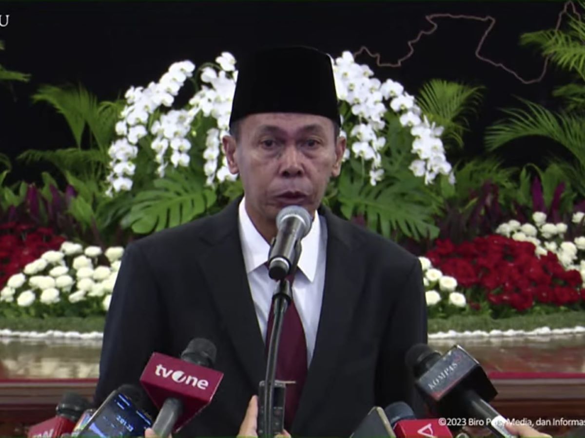 Nawawi Pomolango dilantik sebagai Ketua Sementara KPK.