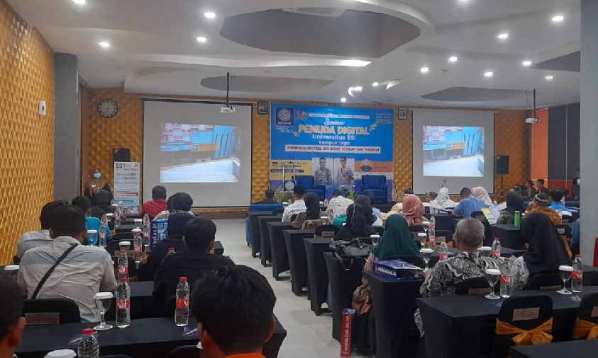 Universitas BSI kampus Tegal menggelar seminar Pemuda Digital untuk menghadirkan pemikiran inovatif dalam pemanfaatan kecerdasan buatan.