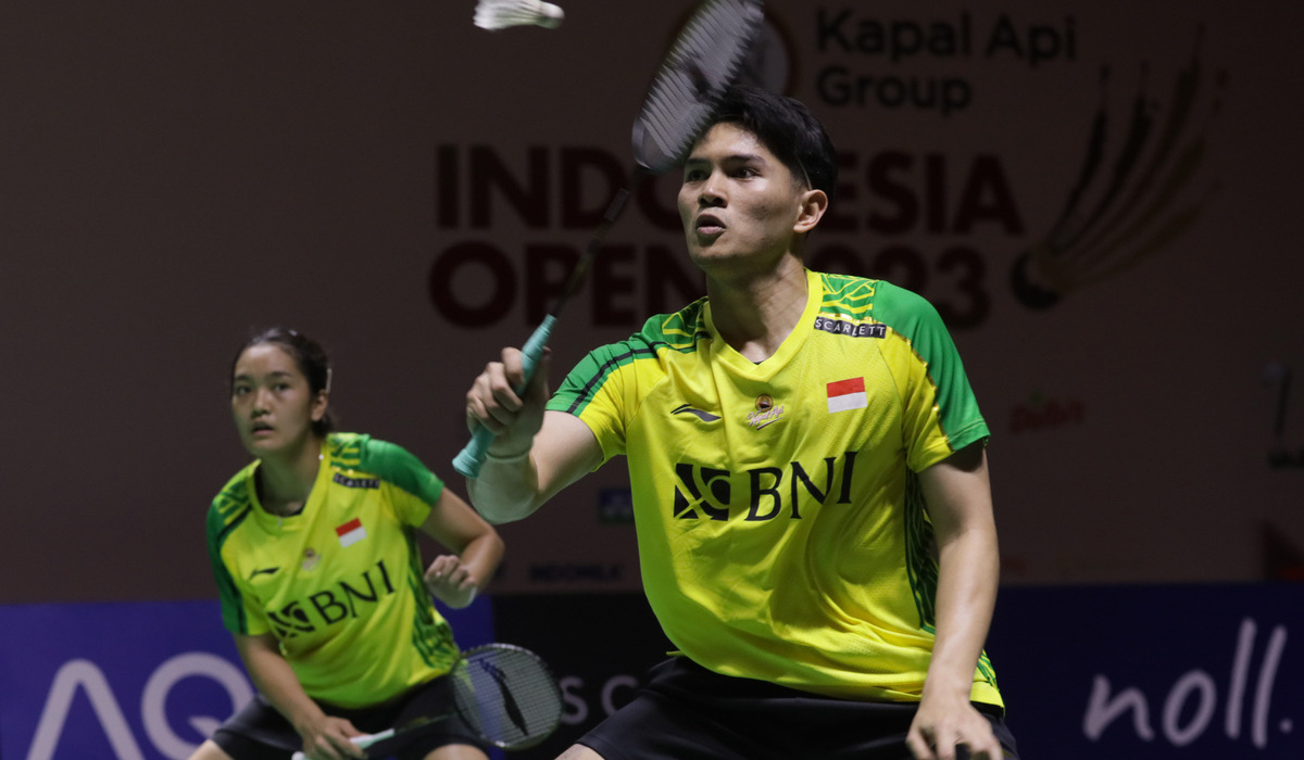 Pebulutangkis ganda campuran Indonesia Adnan Maulana dan Nita Violina Marwah.