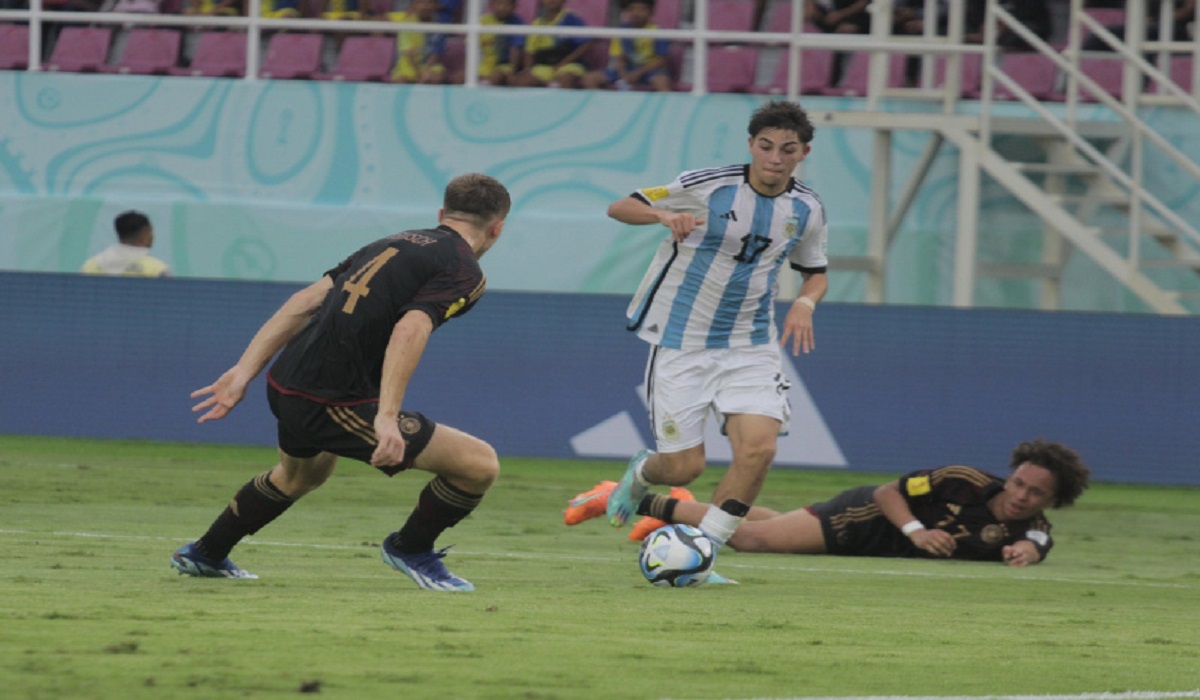 Laga semifinal Timnas Jerman vs Timnas Argentina di Piala Dunia U-17