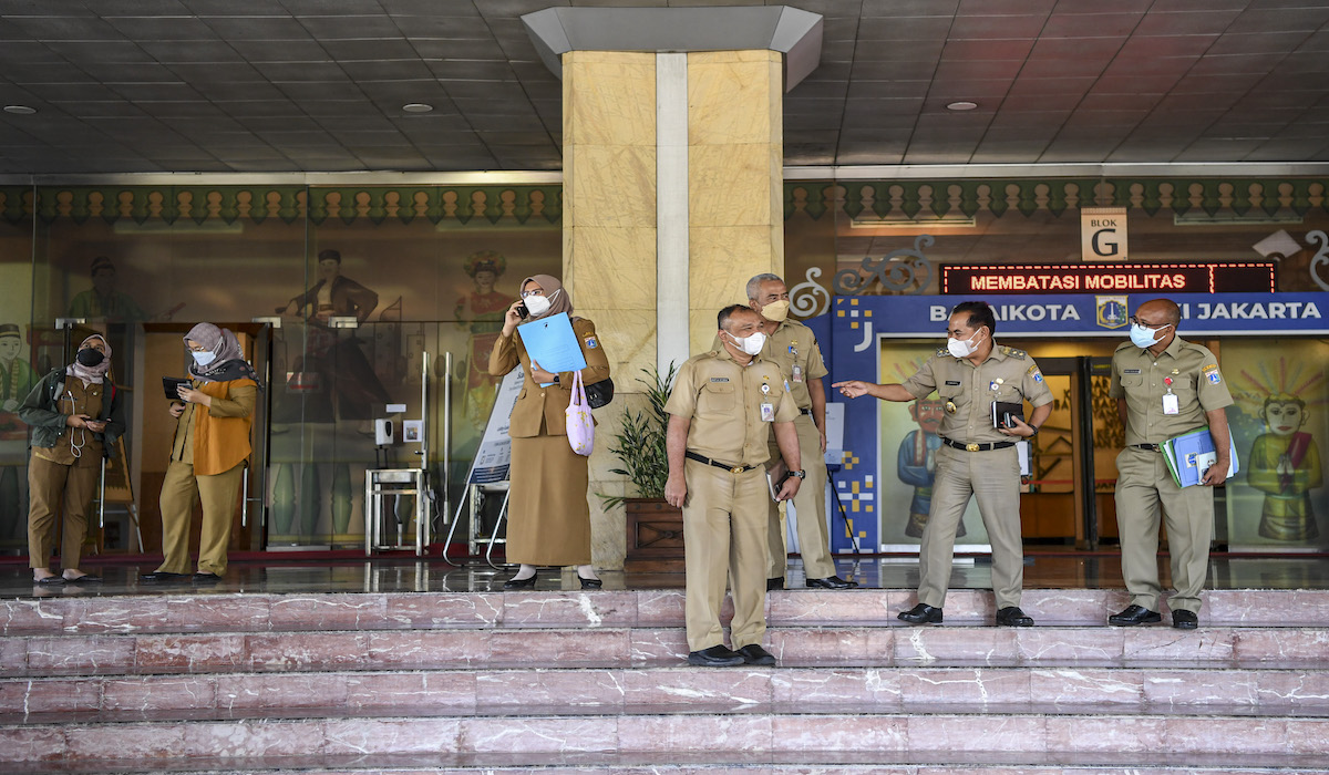 ASN di Gedung Balai Kota Jakarta