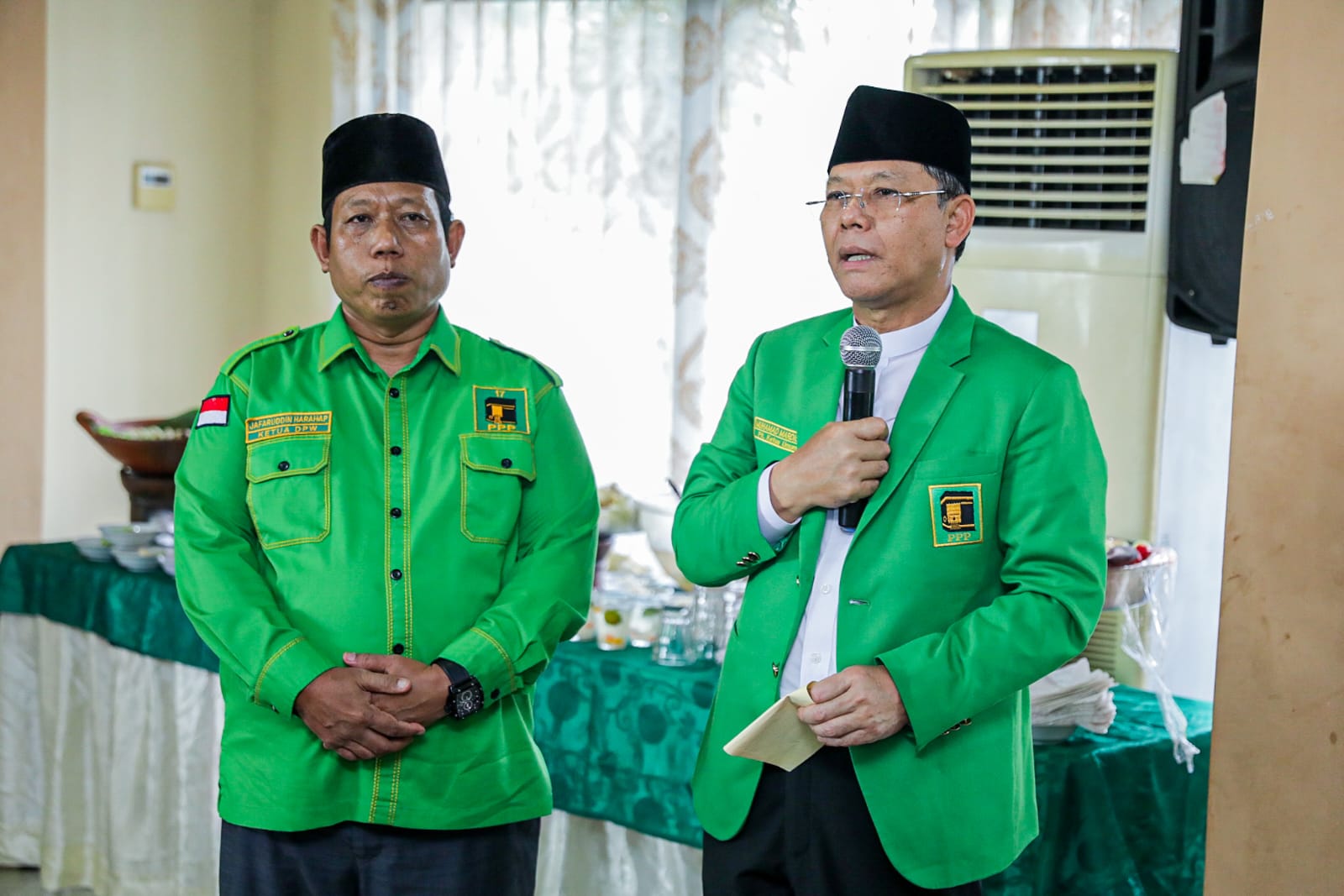 Muhamad Mardiono melakukan pertemuan sekaligus berdiskusi untuk menerima aspirasi dari para tokoh ulama 