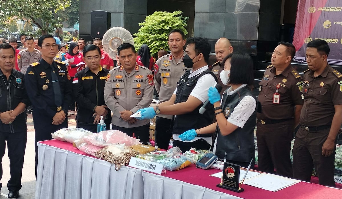 Polda Metro Jaya saat mengungkap kasus narkoba Oktober silam