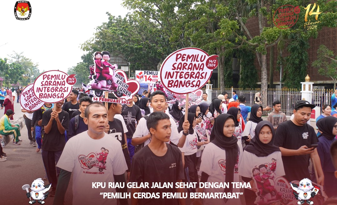KPU Riau menggandeng anak-anak muda semarakkan pesta demokrasi 2024.