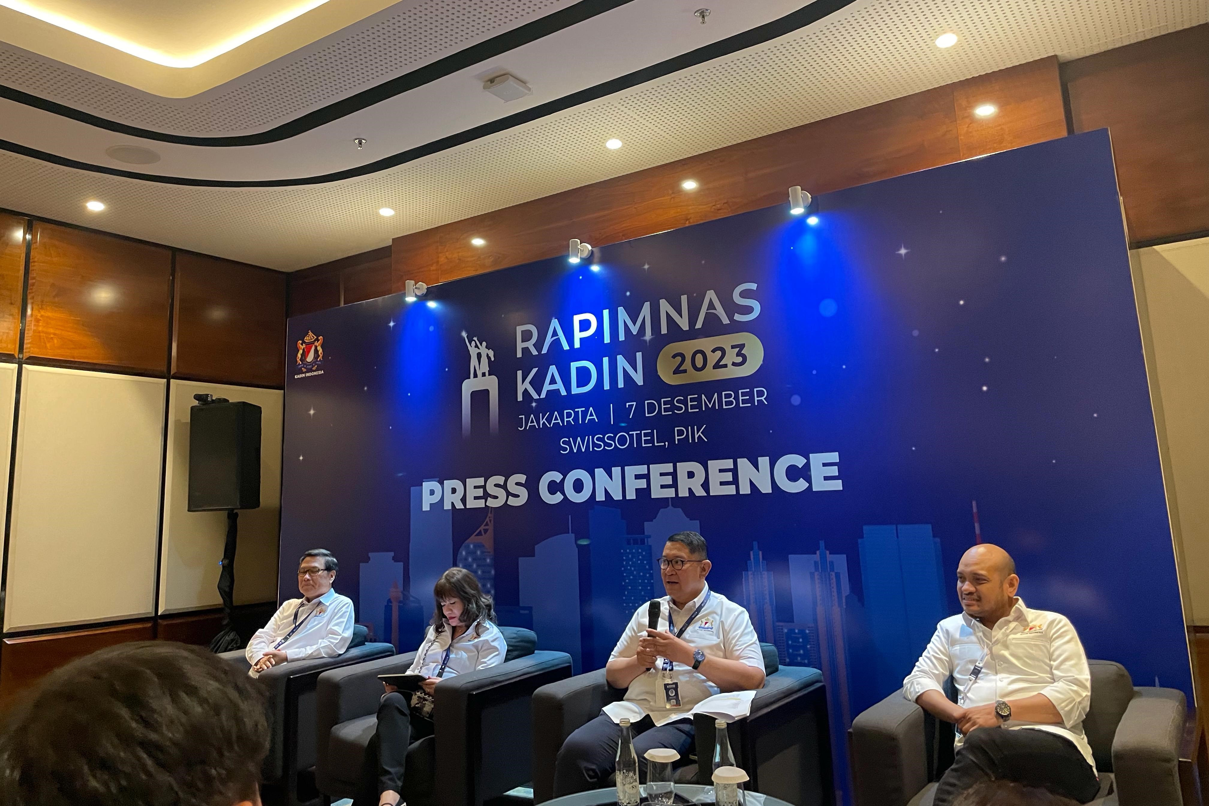 Rapimnas Kadin 2023 yang digelar di Jakarta, Kamis (7/12/2023). 