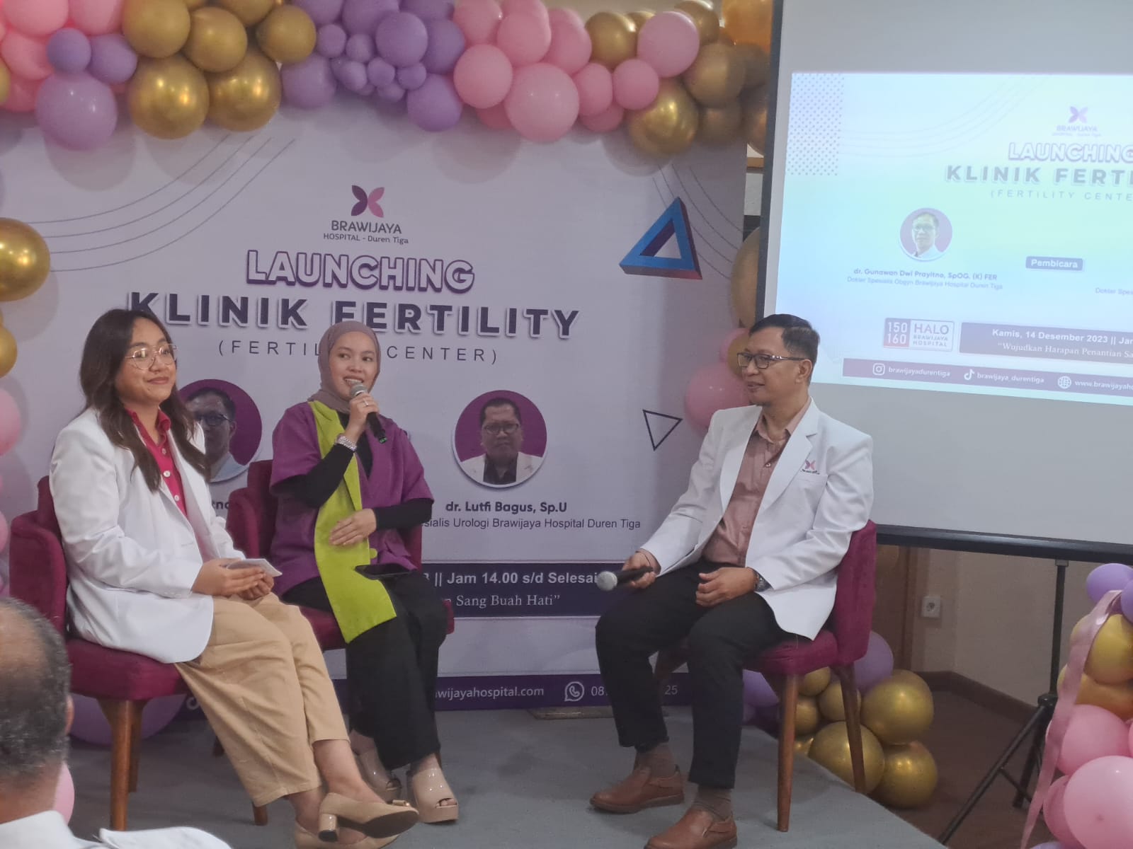 Konferensi perspeluncuran Klinik Fertility di Brawijaya Hospital Duren Tiga, Jakarta, Kamis 914/12/2023). 