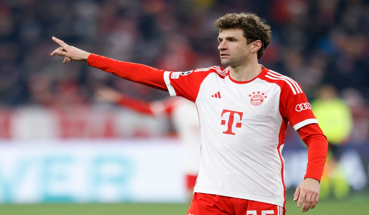 Penyerang Bayern Muenchen Thomas Mueller