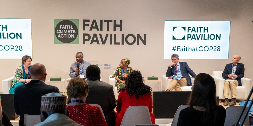 Dialog antar pemuka agama dan PBB dalam i 28th Conference of the Parties (COP 28)  di Paviliun Iman, Sabtu (2/12/2023)