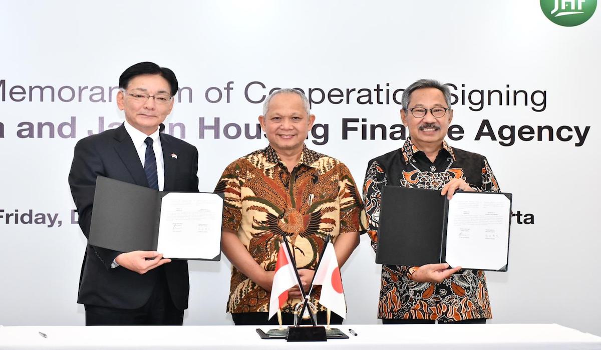 Penandatanganan MoU antara BP Tapera dengan Japan Housing Fondation, Jumat (15/12/2023) di Hotel Langham, Jakarta