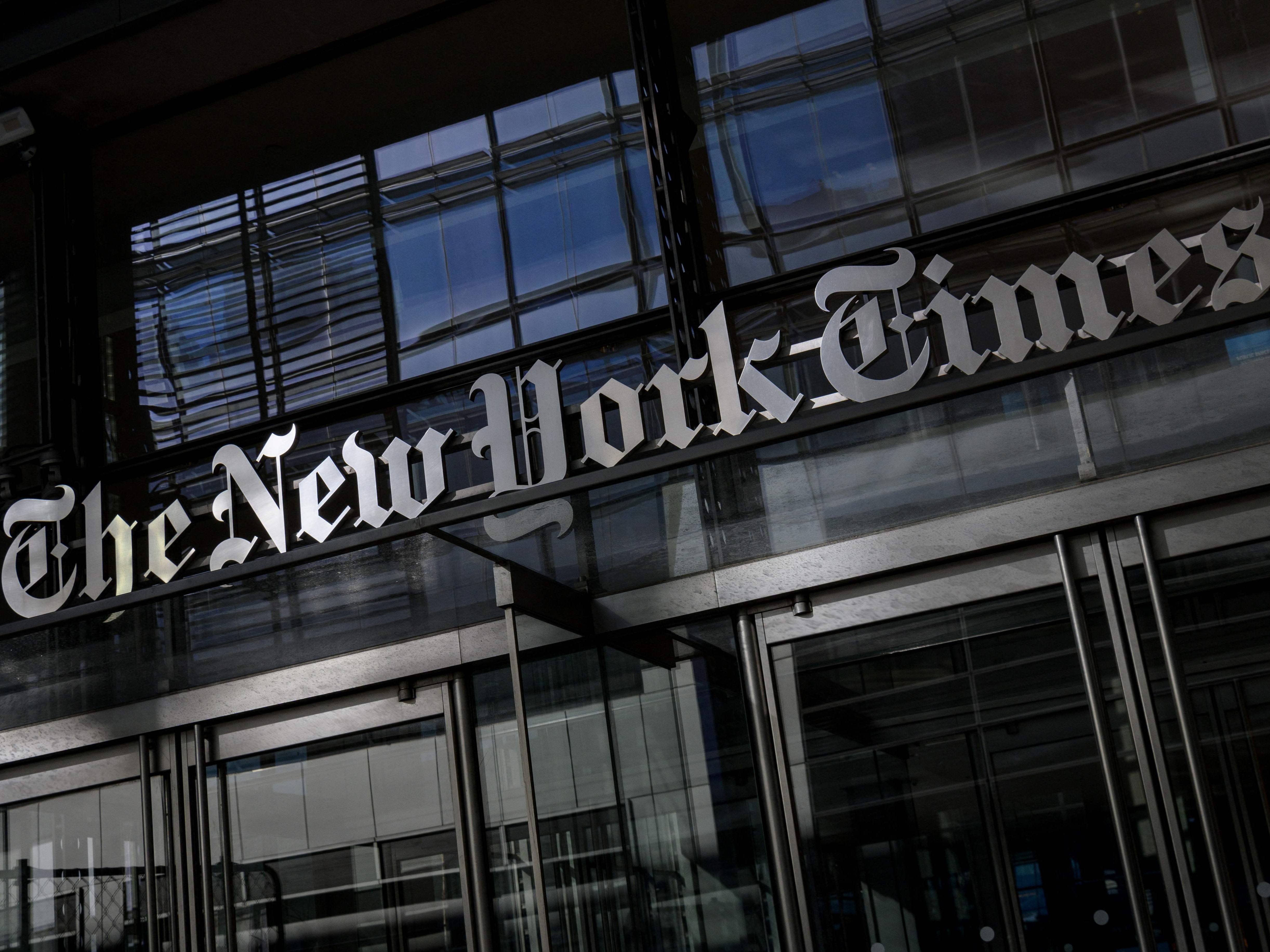 Gedung New York Times di New York City.