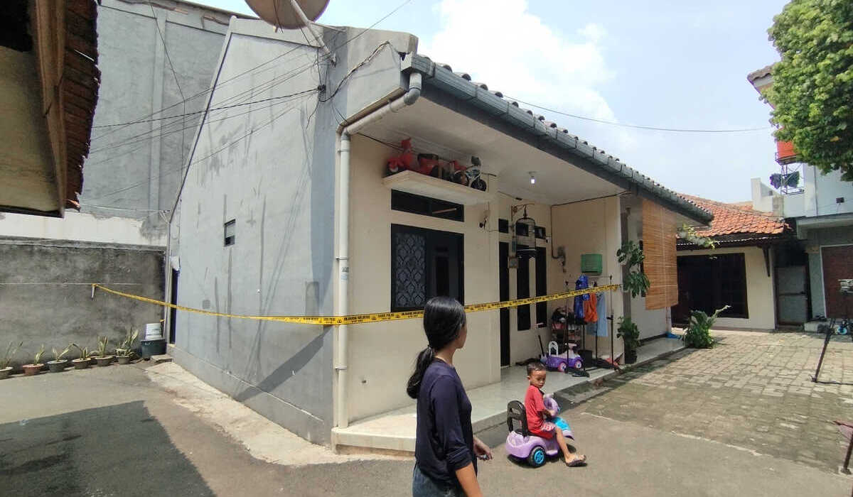 Lokasi rumah tempat kasus pembunuhan empat anak di Jagakarsa, Jakarta Selatan.