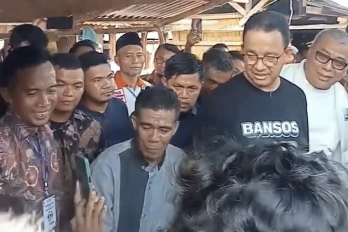 Capres Nomor urut 1 Anies Baswedan saat berkampanye di Pekanbaru, Riau