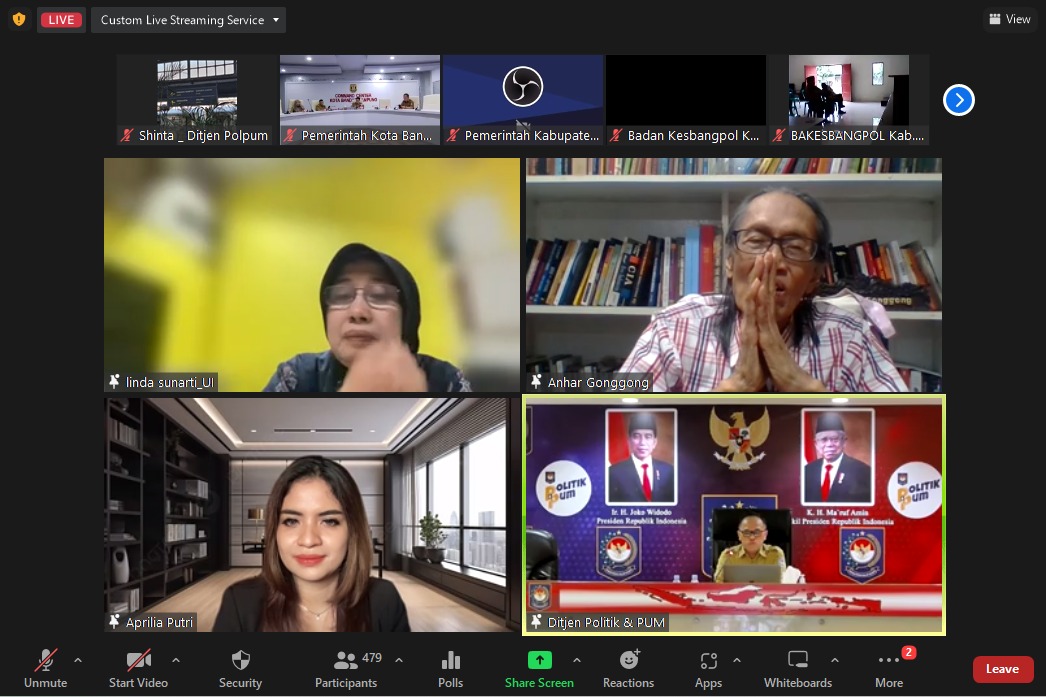 Webinar tentang pentingnya nilai sejarah yang harus dipahami guna mewujudkan Pemilu damai.