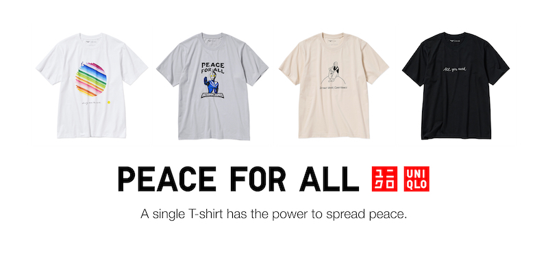 Uniqlo baru-baru ini mengumumkan peluncuran empat desain terbaru untuk proyek T-shirt amal Peace For All.