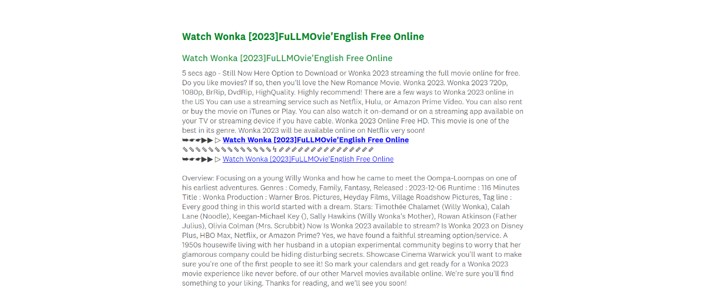 Penawaran palsu untuk menonton film Wonka di internet