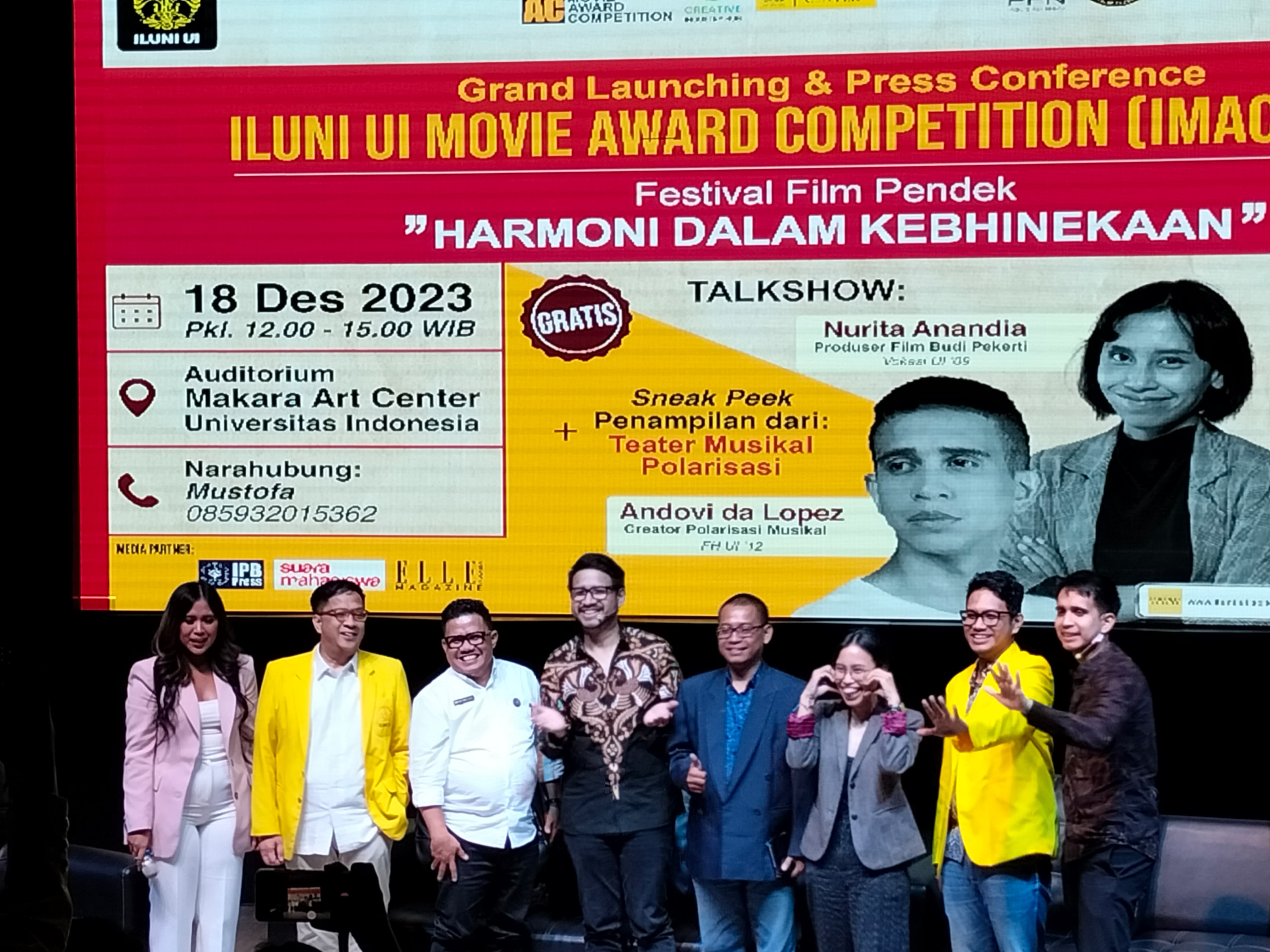 Panitia, dewan juri, dan tamu undangan yang hadir di konferensi pers IMAC 2024. 