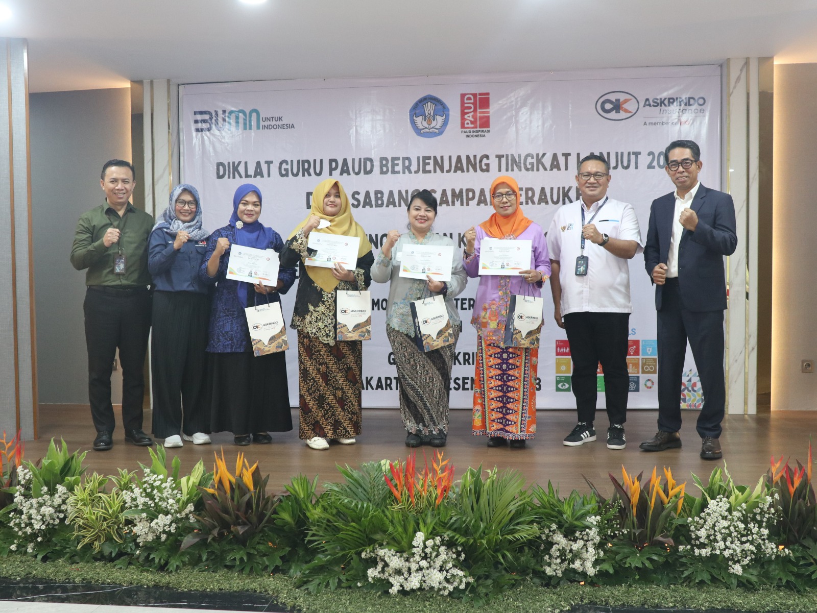 Kegiatan Diklat Berjenjang Tingkat Lanjut bagi 34 Guru PAUD yang berasal dari 34 provinsi.