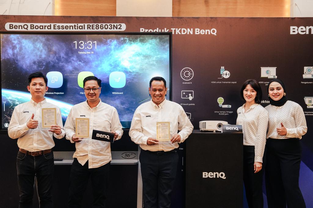  BenQ menghadirkan beberapa produk terbarunya untuk ruang pendidikan dan ruang kerja di Hotel JS Luwansa, Jakarta, Selasa (19/12/2023).